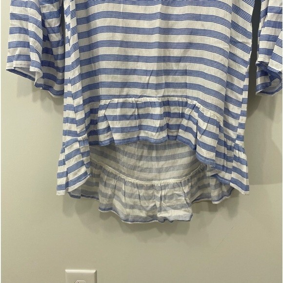 NWT Francesca's Beach Swim Cover Up Blue White Striped Beaded Tassel Size MEDIUM - Picture 4 of 8